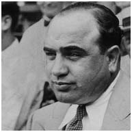 Al Capone with scar on his face